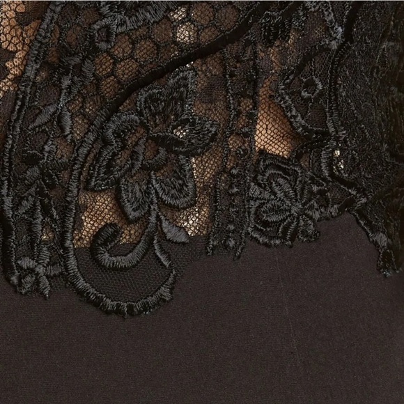 BADGLEY MISCHKA Collection Off-the-Shoulder Lace Corset Jumpsuit Jumper Size 4 - Picture 8 of 10